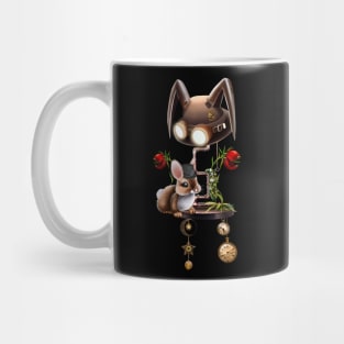 Steampunk, cute little bunny with hat Mug